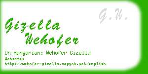 gizella wehofer business card